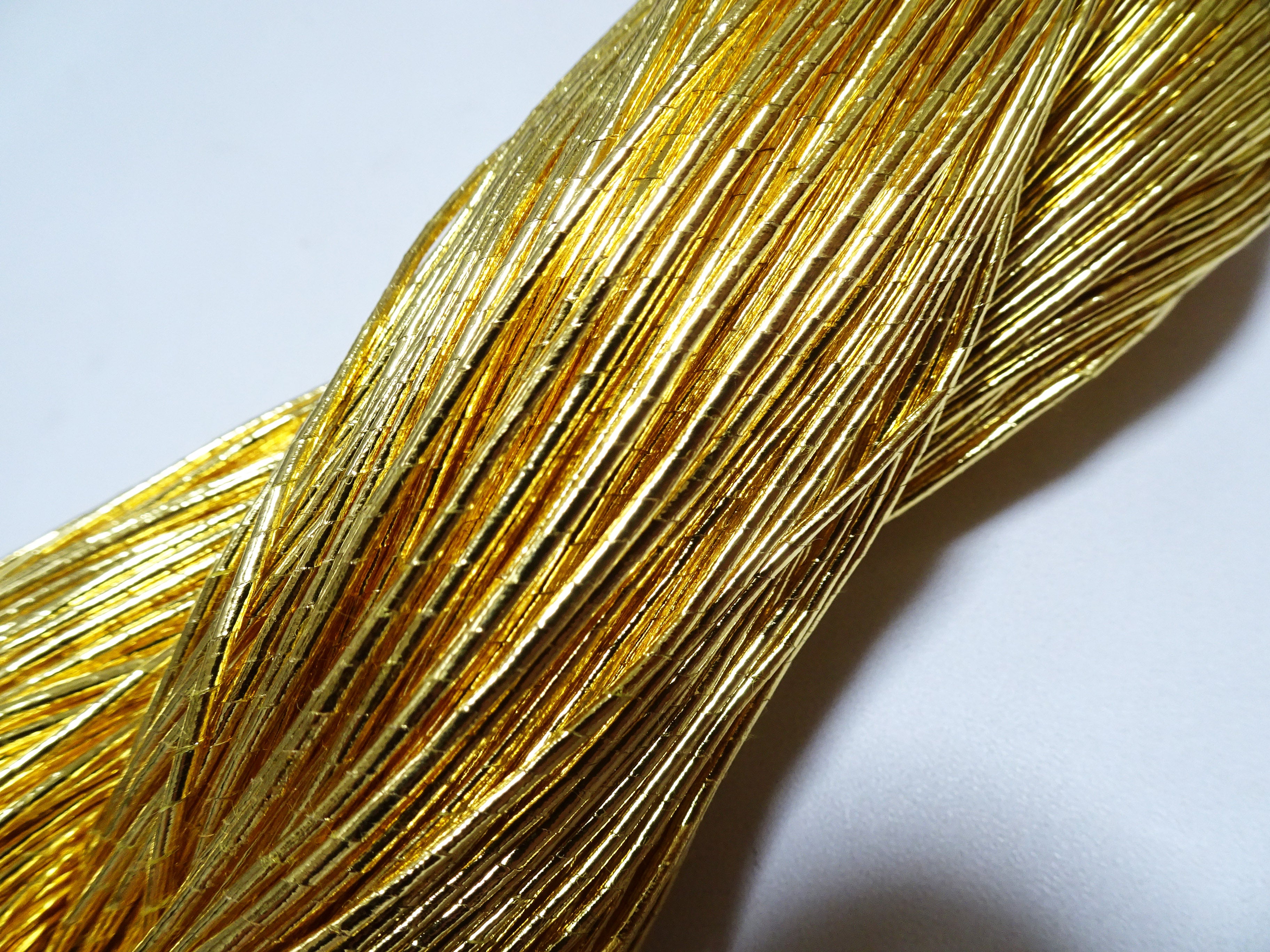 Special price!Japanese vintage rare Superb 24K gold leaf thread embroidery 18  1.10mm