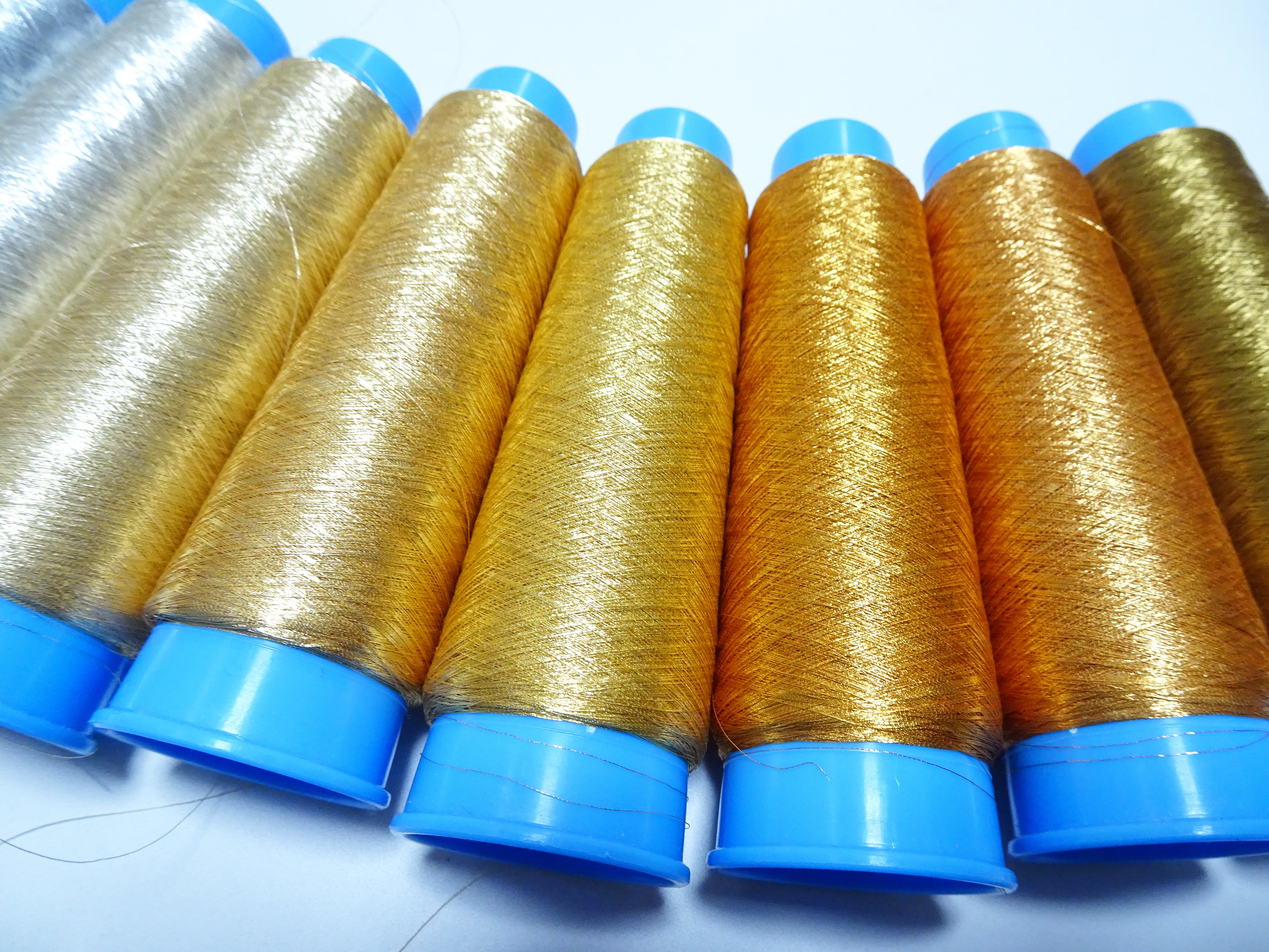 Japanese vintage gold leaf thread & silver leaf thread 8sets embroidey 0.1mm 8000M 8790