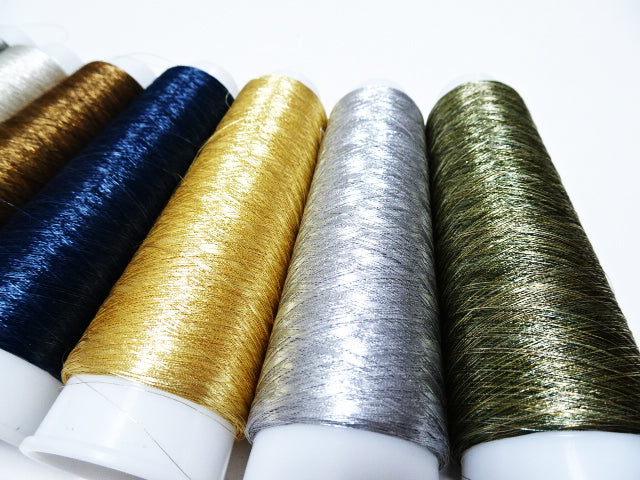Japanese vintage metallic thread 10sets embroidey 10000M 7282 0.09mm