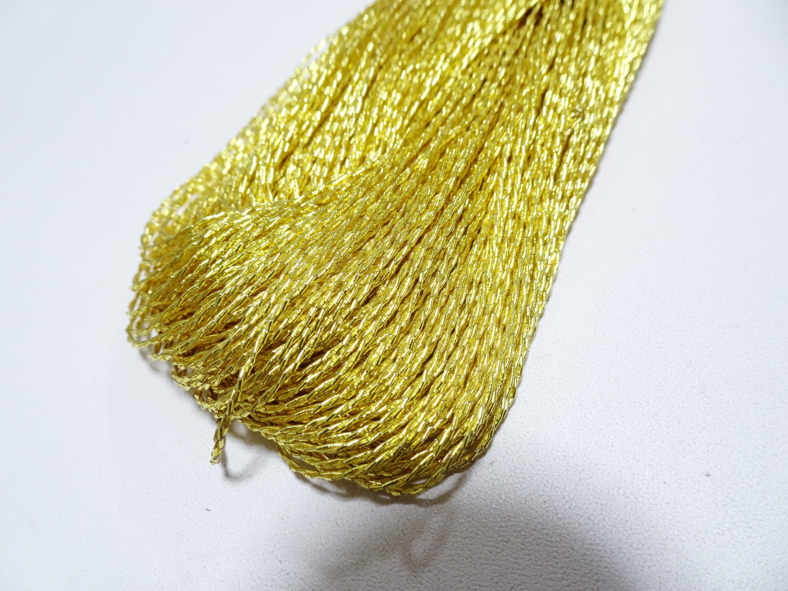 Japanese Vintage Rare Double Twist high class gold leaf thread embroidery 12393 0.45mm×2
