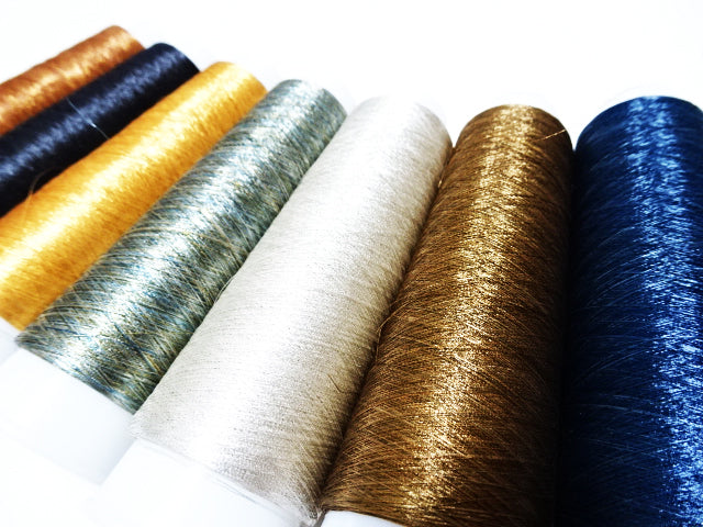 Japanese vintage metallic thread 10sets embroidey 10000M 7282 0.09mm