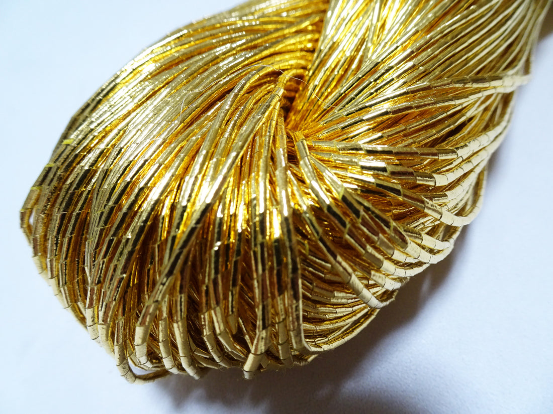 Special price!Japanese vintage rare Superb 24K gold leaf thread embroidery 18  1.10mm