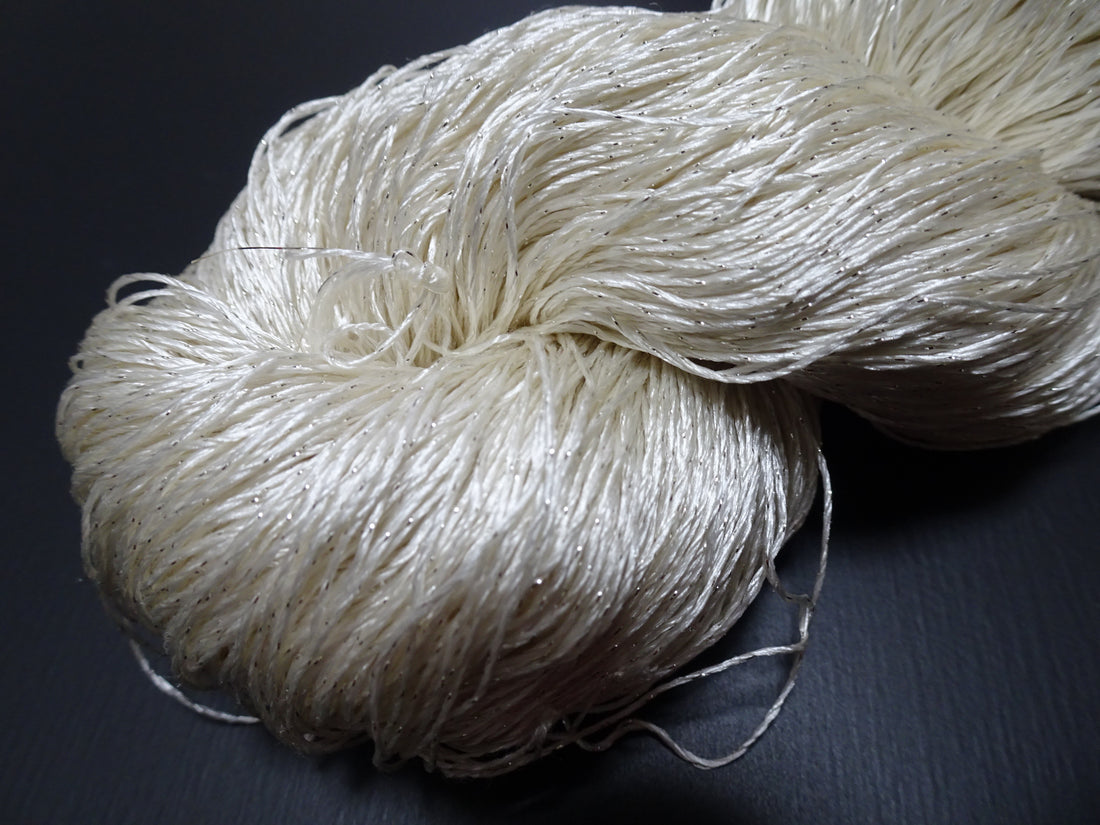 Japanese Vintage High Class Rare Silk Thread Mixture of Silver embroidery 17679