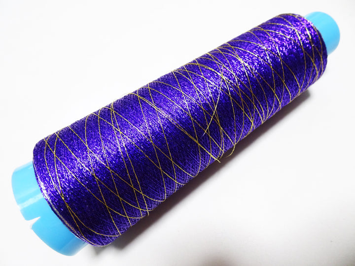 Special price!! Japanese Vintage Rare Metallic thread 3-color gradient gold /purple / silver Weaving & embroidery 1000M 16688  0.35mm