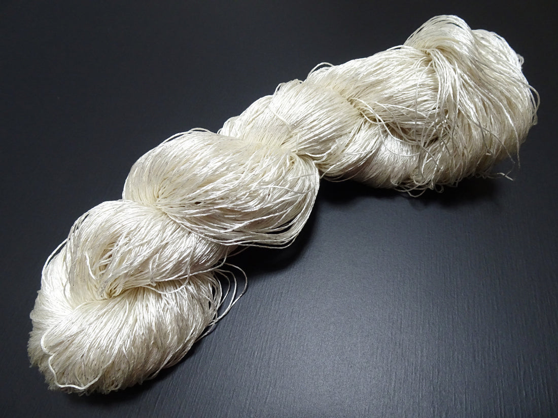 Japanese Vintage High Class Rare Silk Thread Mixture of Silver embroidery 17680