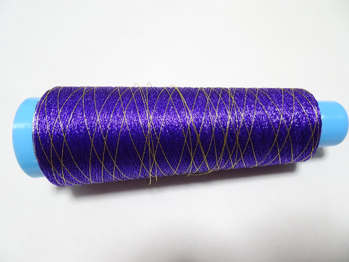 Special price!! Japanese Vintage Rare Metallic thread 3-color gradient gold /purple / silver Weaving & embroidery 1000M 16688  0.35mm