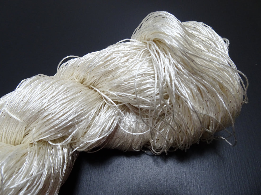Japanese Vintage High Class Rare Silk Thread Mixture of Silver embroidery 17680