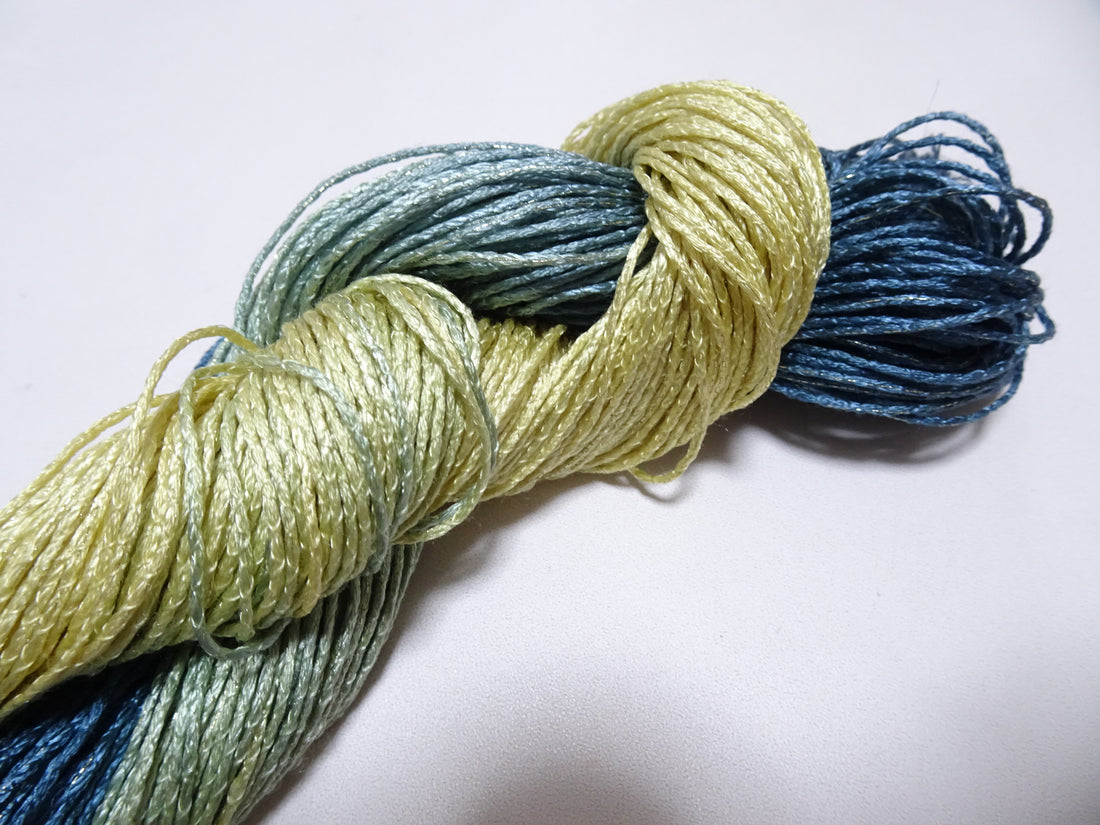Japanese Tanaka Gen Silk – One-of-a-Kind Hand-Dyed Artistic Silk Thread, Rare Japanese Artisan Yarn, Limited Stock 16459
