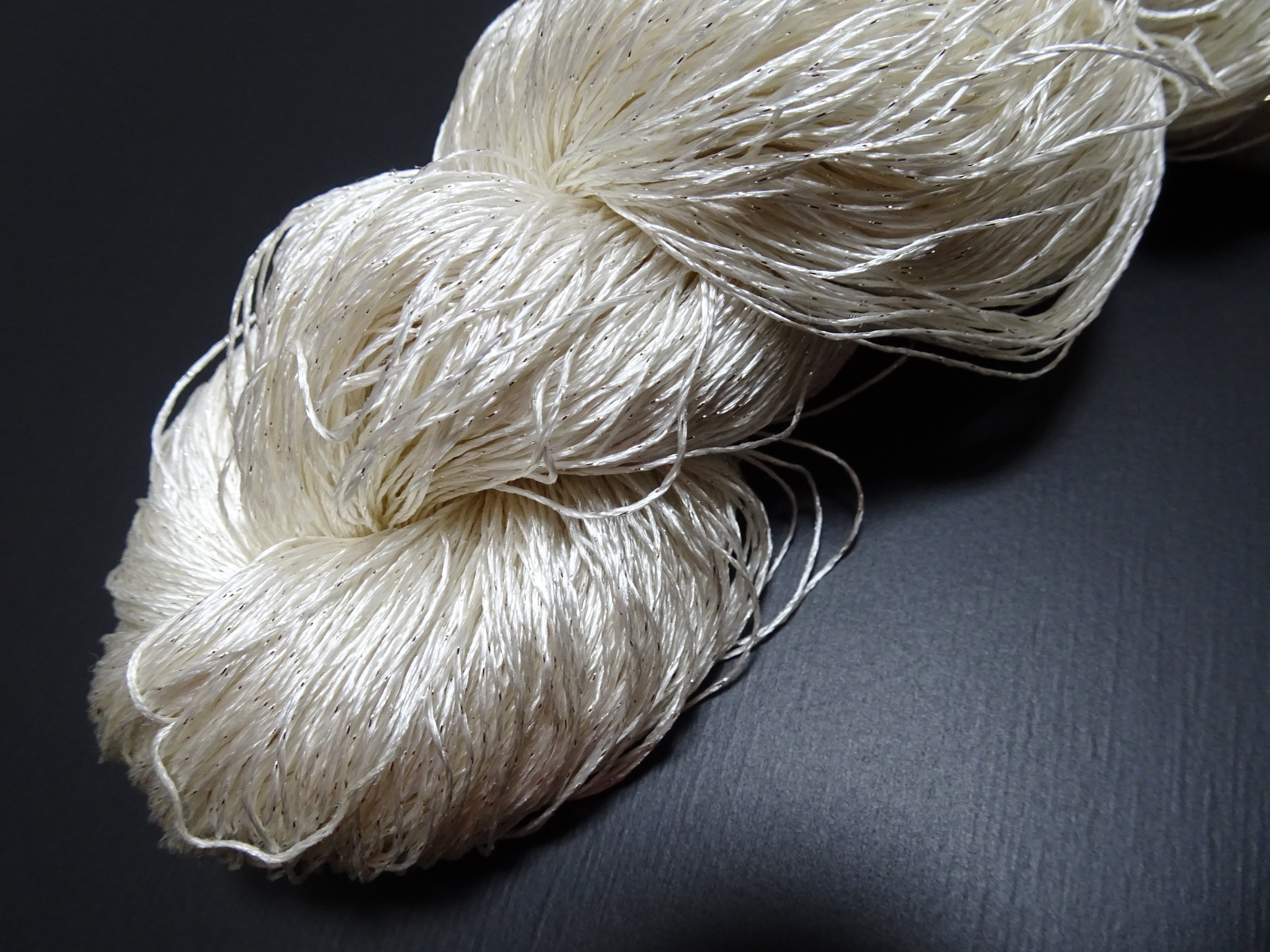 Japanese Vintage High Class Rare Silk Thread Mixture of Silver embroidery 17680