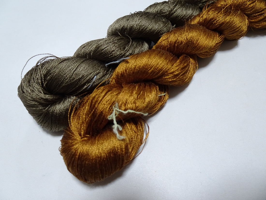 Japanese Vintage Twisted Silk Thread 2sets Embroidery 16938