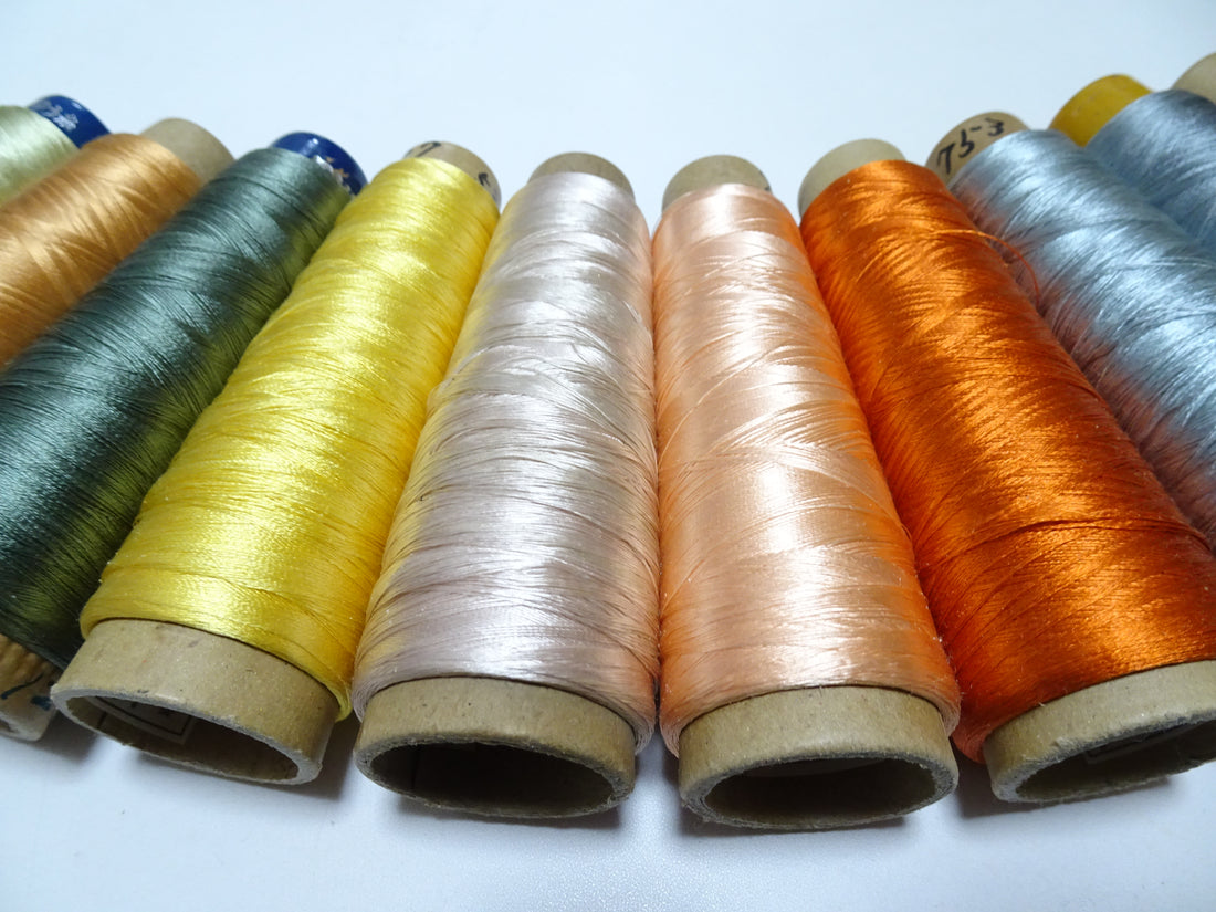 Special Price!! Japanese vintage silk thread 10sets embroidery Over 6,000 meters  16350