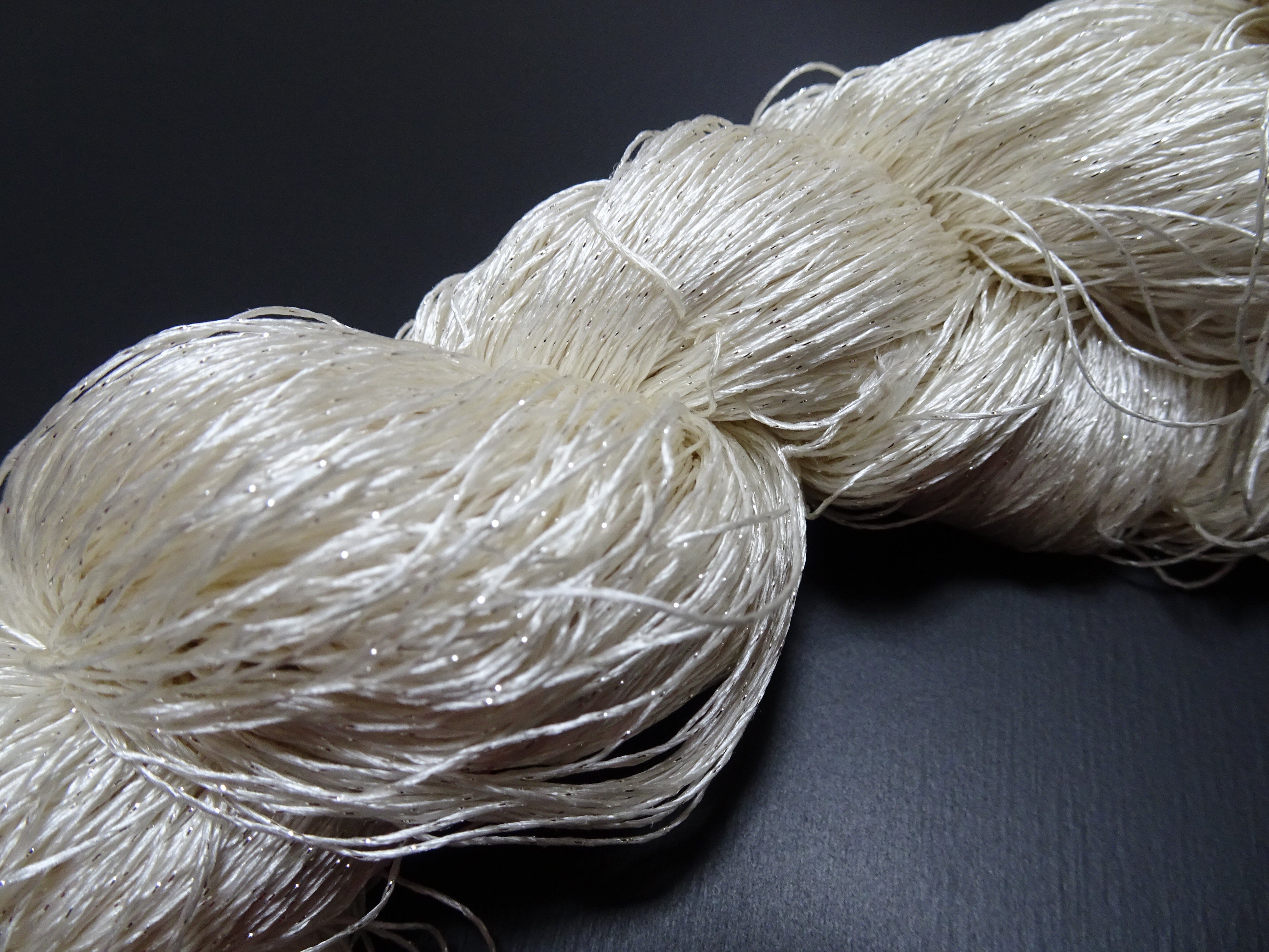 Japanese Vintage High Class Rare Silk Thread Mixture of Silver embroidery 17680