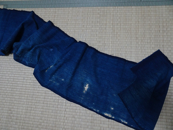 Japanese Antique Cotton Boro Ranru Sashiko kasuri Indigo dye Fabric 10158