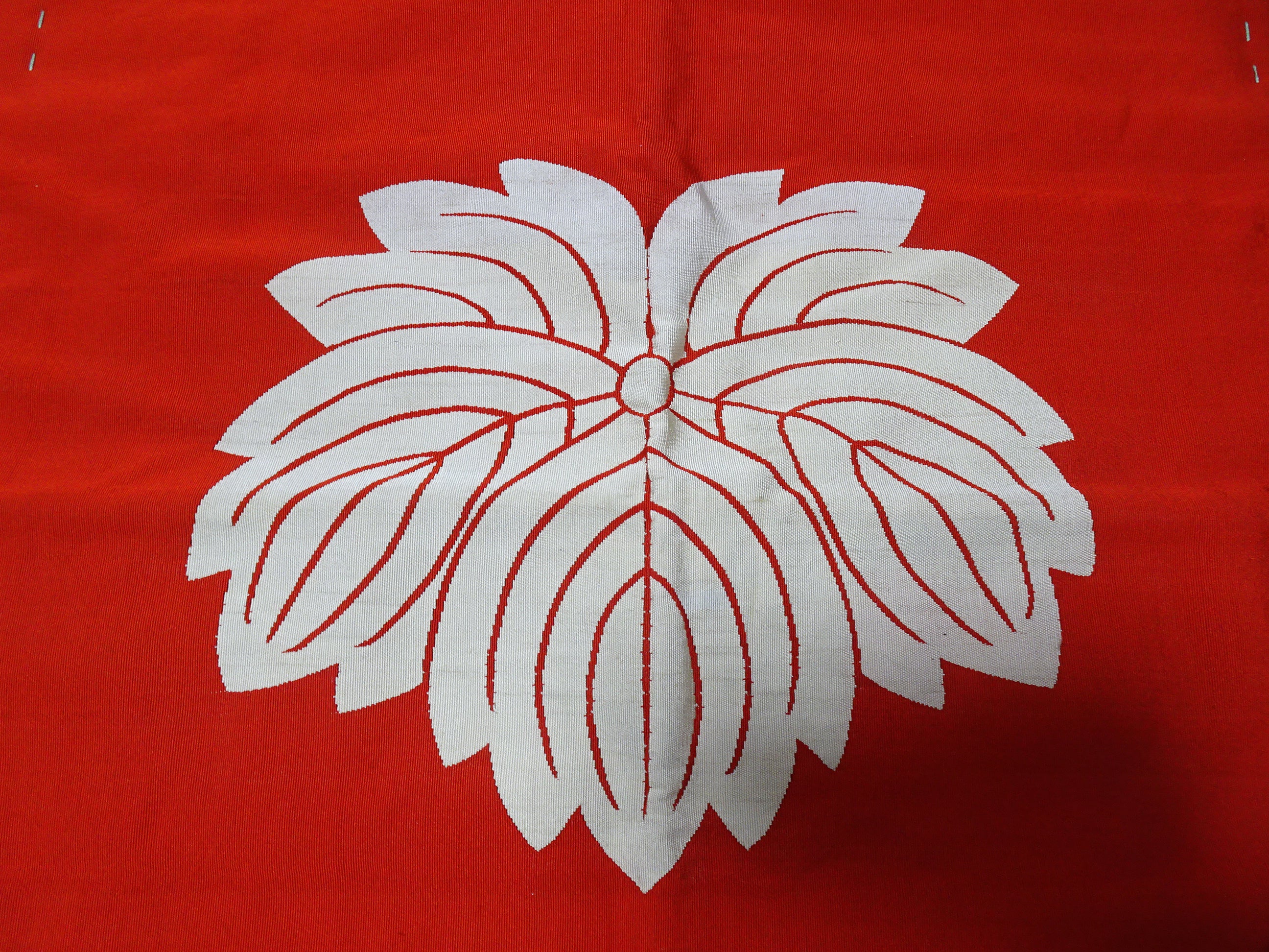 Japanese Vintage Rare Tsume Tsuzureori Fukusa FlowersCar and Swallow Pattern