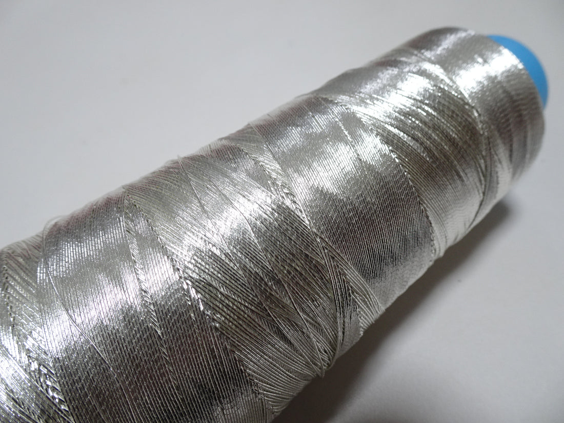 Japanese vintage Superb real silver leaf thread S4  embroidery 1000M  0.35mm