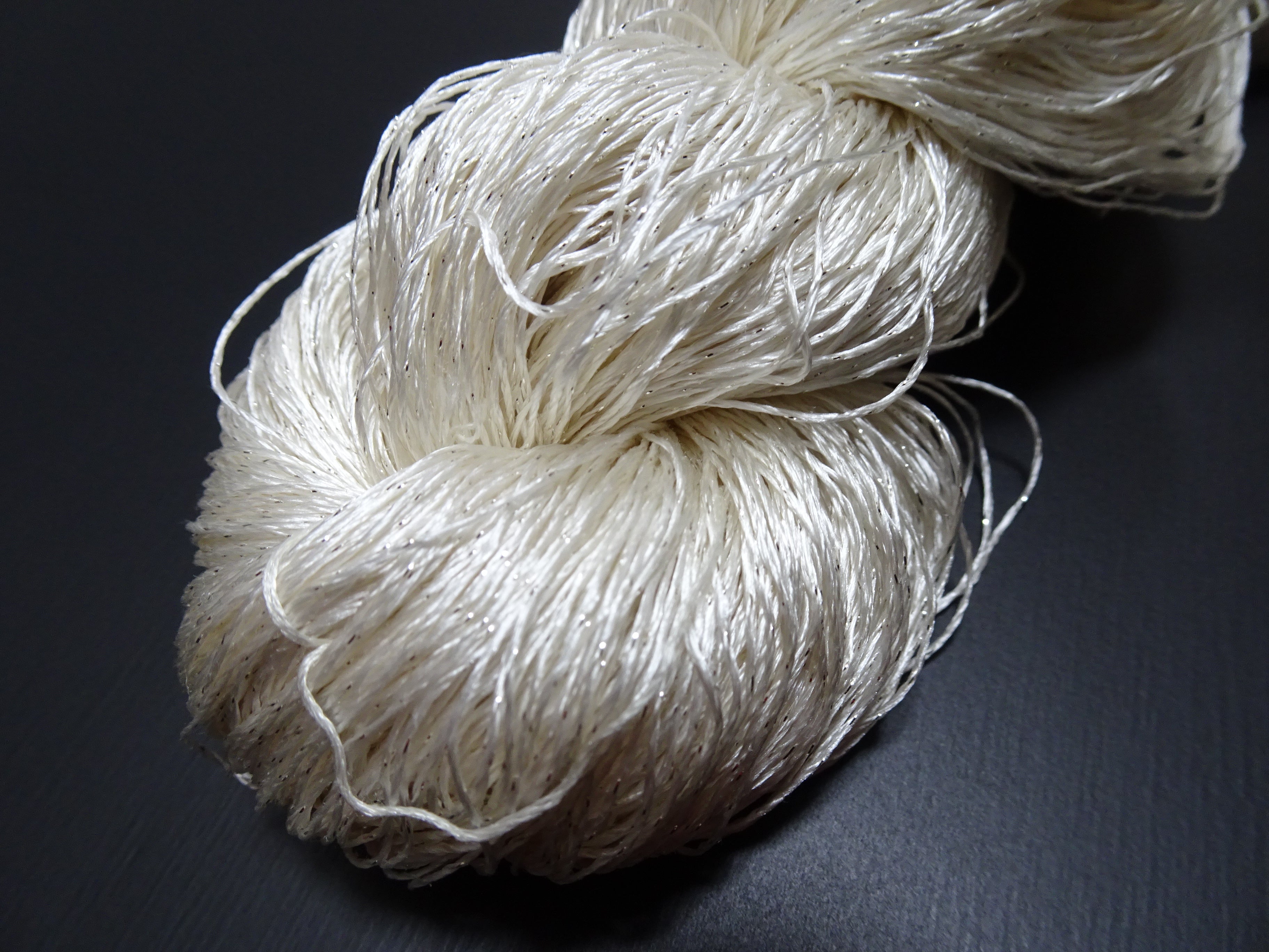 Japanese Vintage High Class Rare Silk Thread Mixture of Silver embroidery 17680