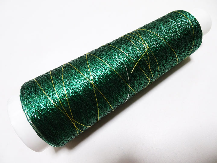 Special price!! Japanese Vintage Rare Metallic thread 3-color gradient gold / green / silver Weaving & embroidery 1000M 16689  0.35mm
