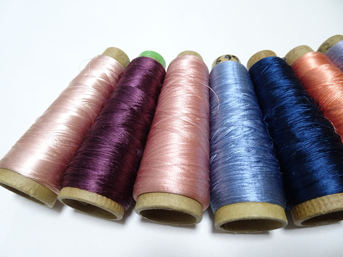 Special Price!! Japanese vintage silk thread 10sets embroidery Over 6,000 meters  16351
