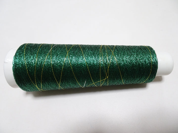 Special price!! Japanese Vintage Rare Metallic thread 3-color gradient gold / green / silver Weaving & embroidery 1000M 16689  0.35mm