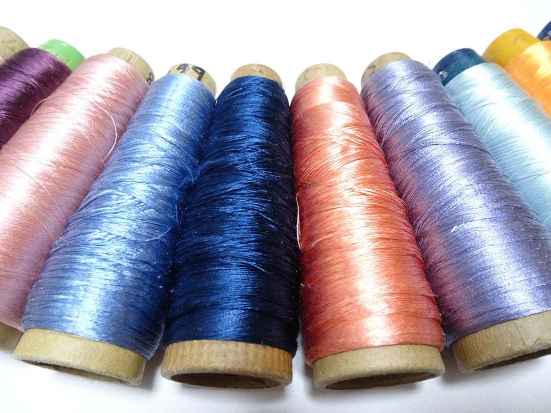 Special Price!! Japanese vintage silk thread 10sets embroidery Over 6,000 meters  16351