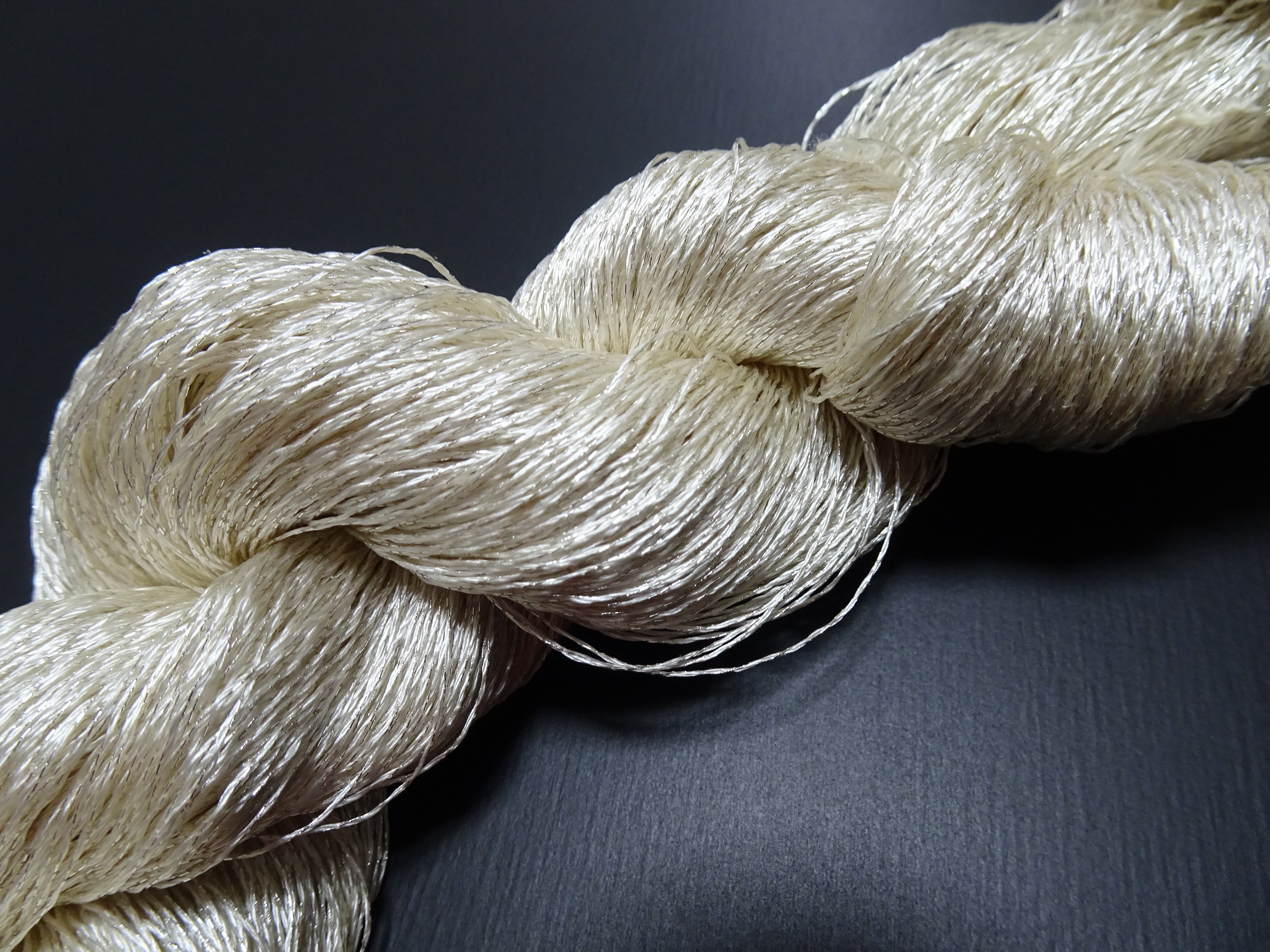 Japanese Vintage High Class Rare Silk Thread Mixture of Silver embroidery 17681