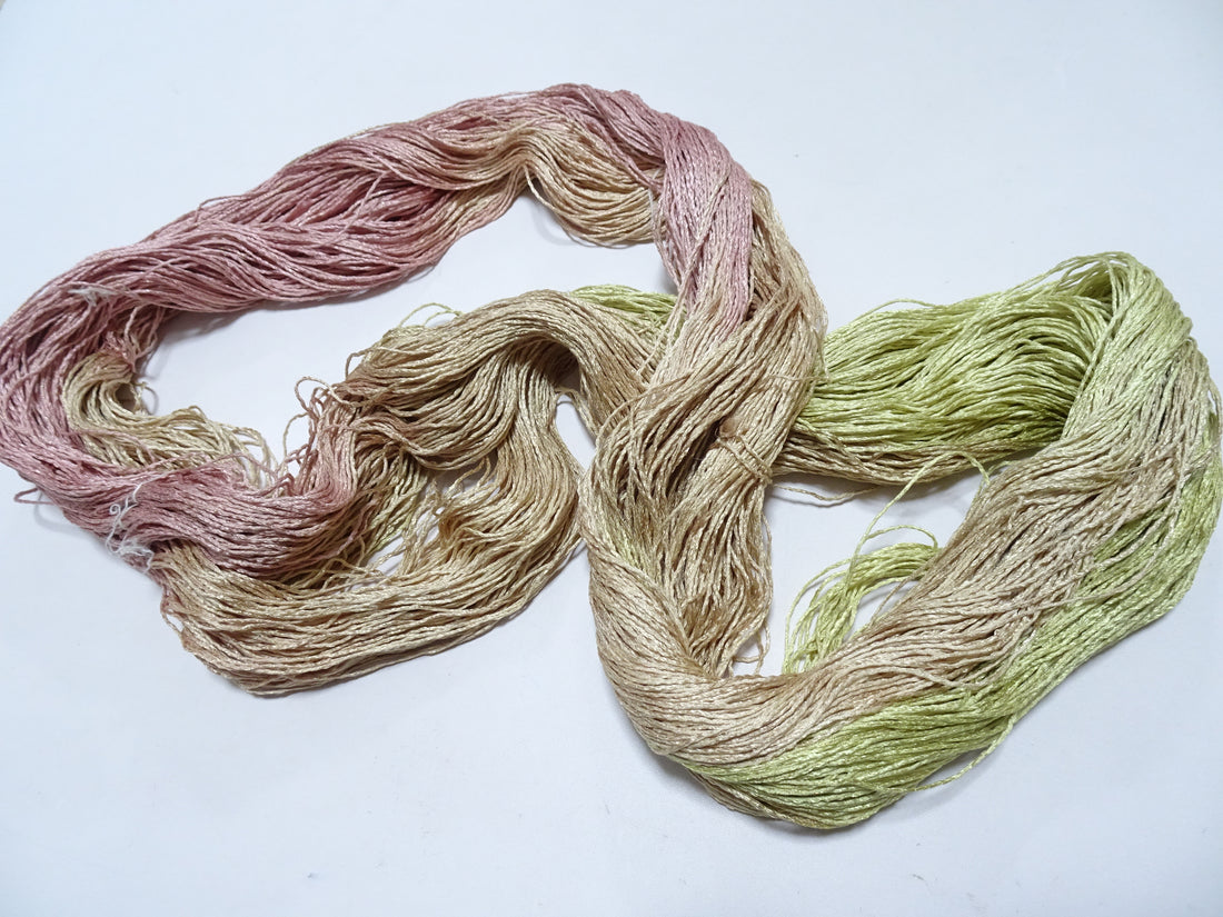 Japanese Tanaka Gen Silk – One-of-a-Kind Hand-Dyed Artistic Silk Thread, Rare Japanese Artisan Yarn, Limited Stock 16493