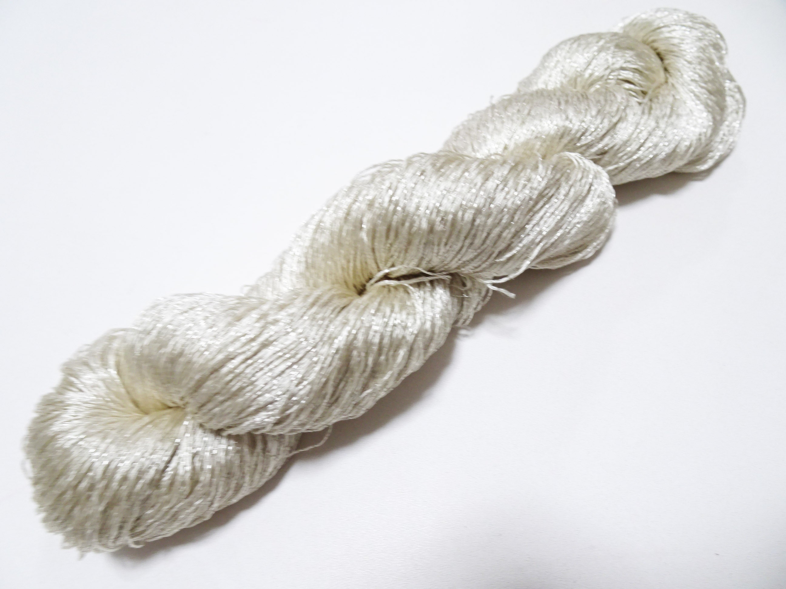 Japanese vintage high class rare silk thread Mixture of Silver embroidery 9502