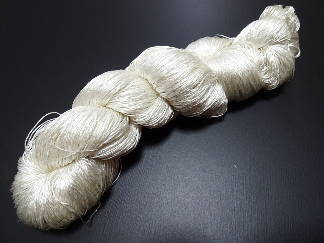 Japanese Vintage High Class Rare Silk Thread Mixture of Silver embroidery 17682