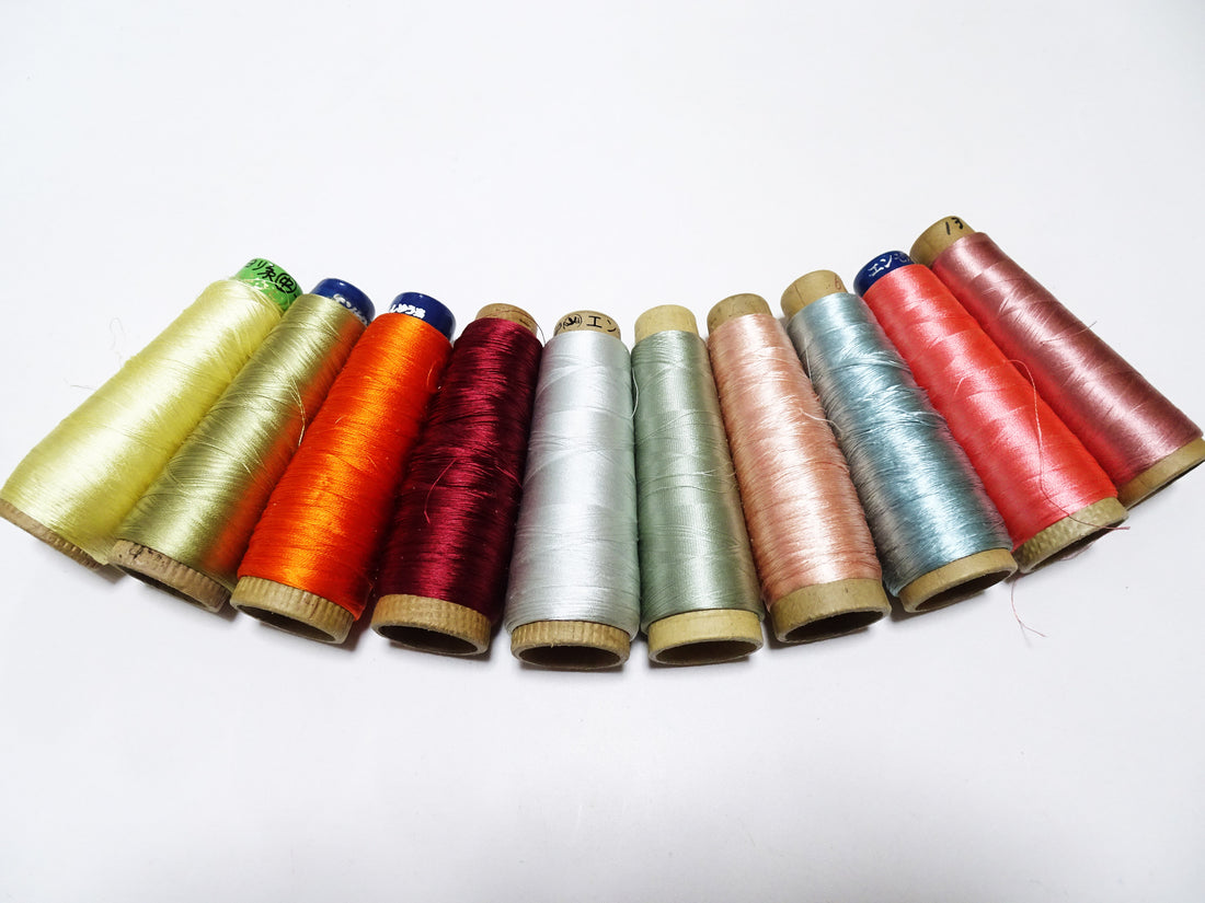 Special Price!! Japanese vintage silk thread 10sets embroidery Over 6,000 meters  16352