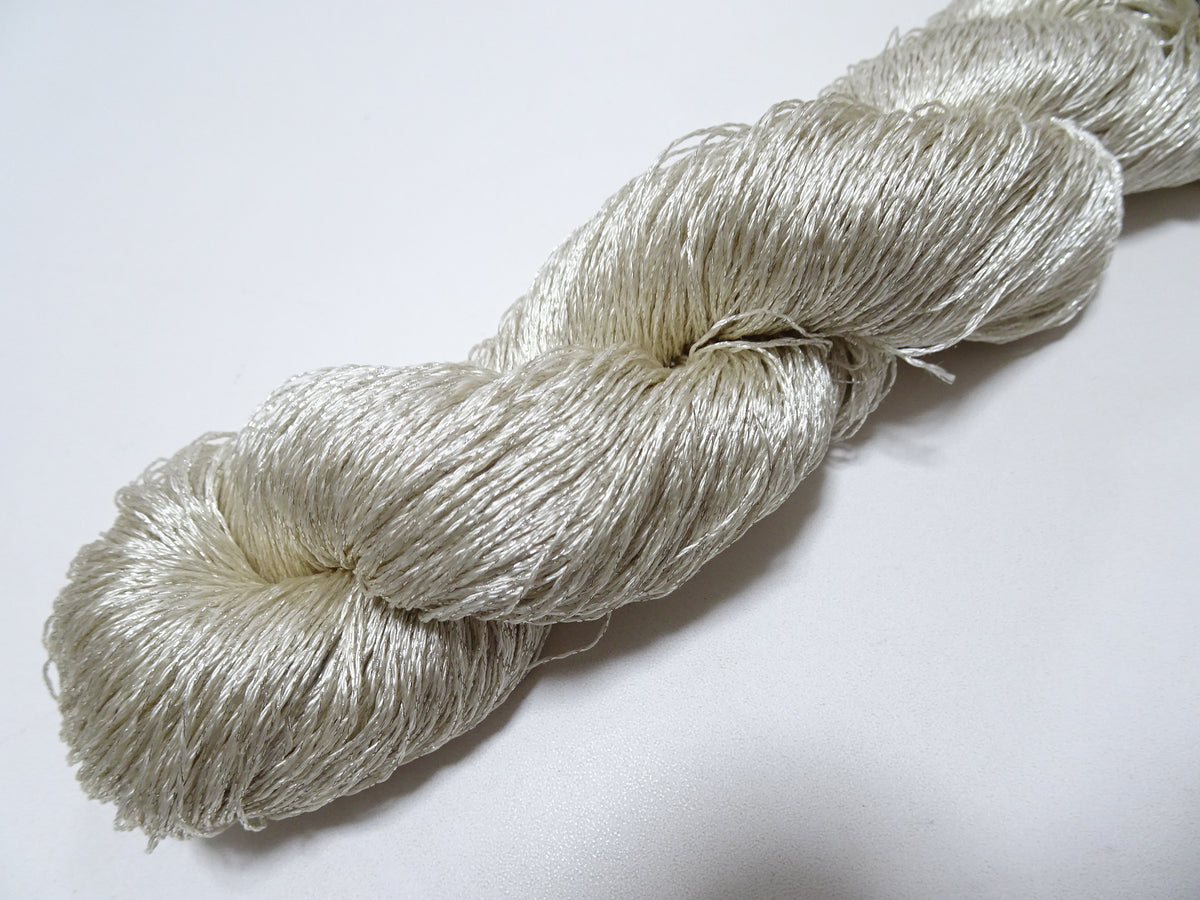 Silver 756 Thread Japanese vintage high class rare silk thread Mixture of Silver embroid ...