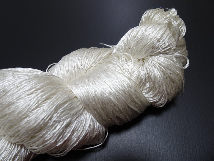 Japanese Vintage High Class Rare Silk Thread Mixture of Silver embroidery 17682