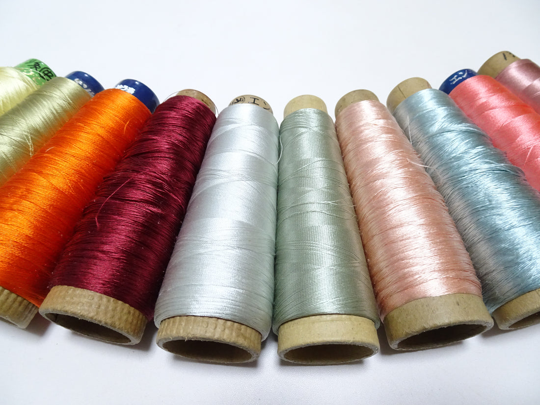 Special Price!! Japanese vintage silk thread 10sets embroidery Over 6,000 meters  16352