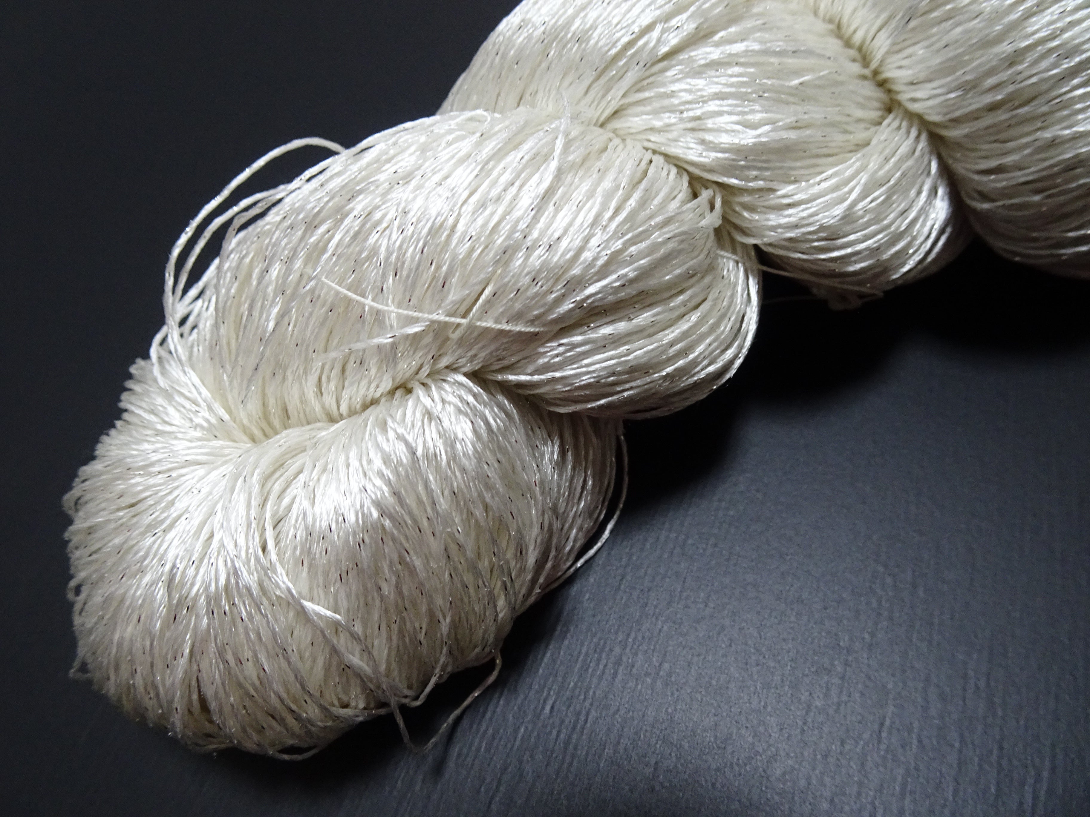 Japanese Vintage High Class Rare Silk Thread Mixture of Silver embroidery 17682