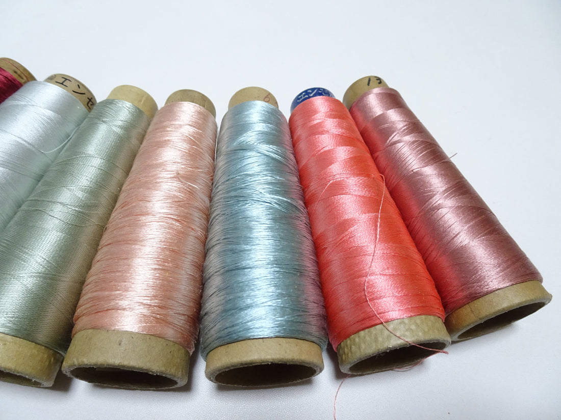 Special Price!! Japanese vintage silk thread 10sets embroidery Over 6,000 meters  16352