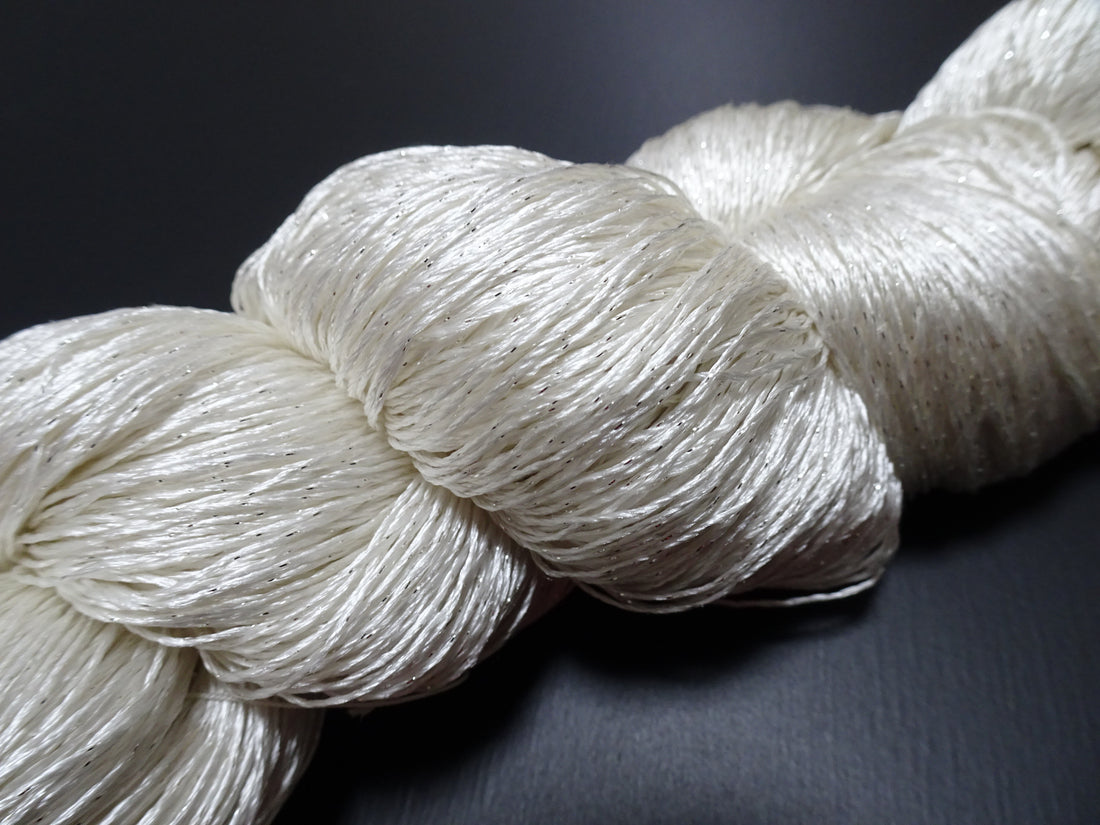 Japanese Vintage High Class Rare Silk Thread Mixture of Silver embroidery 17682
