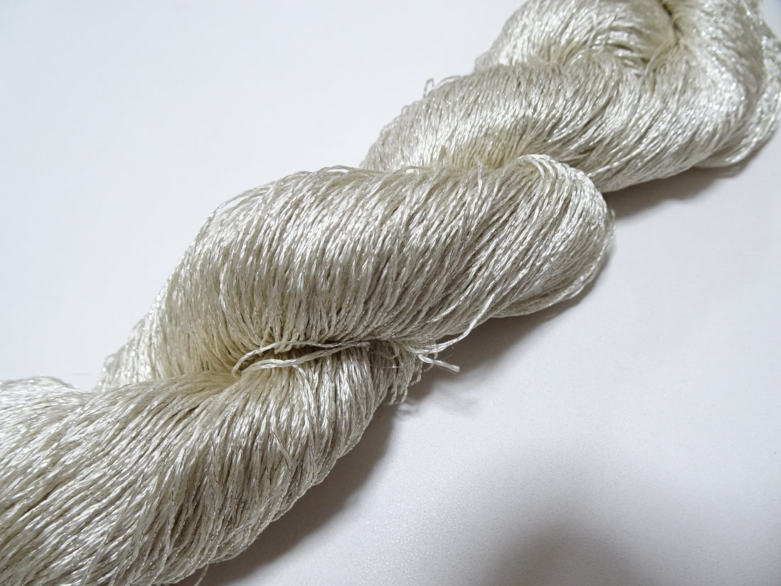 Japanese vintage high class rare silk thread Mixture of Silver embroidery 9502