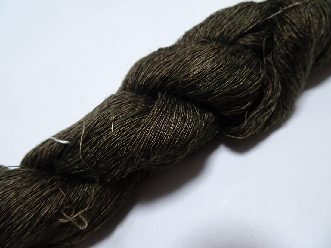 Japanese Vintage Tsumugi Silk Thread Embroidery  & Weaving 16605