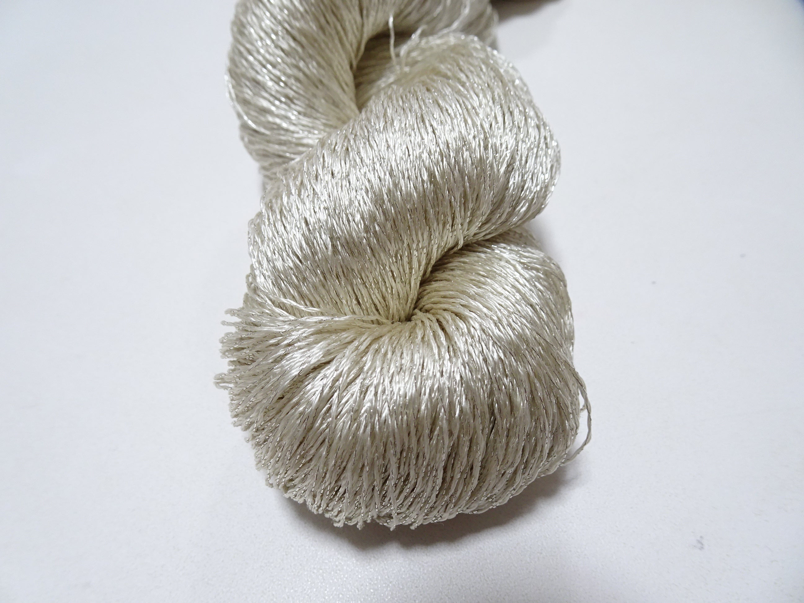 Japanese vintage high class rare silk thread Mixture of Silver embroidery 9502