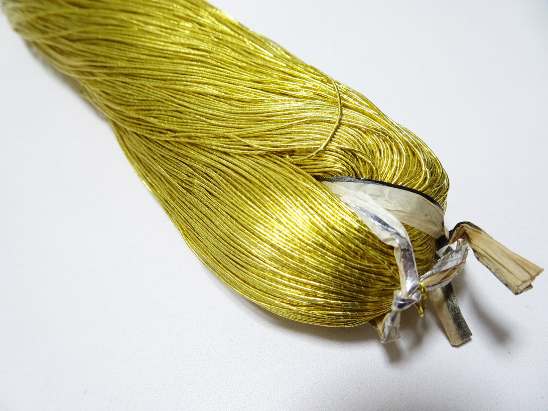 Japanese vintage high class aluminum leaf gold thread 7 embroidery 500M  0.50mm