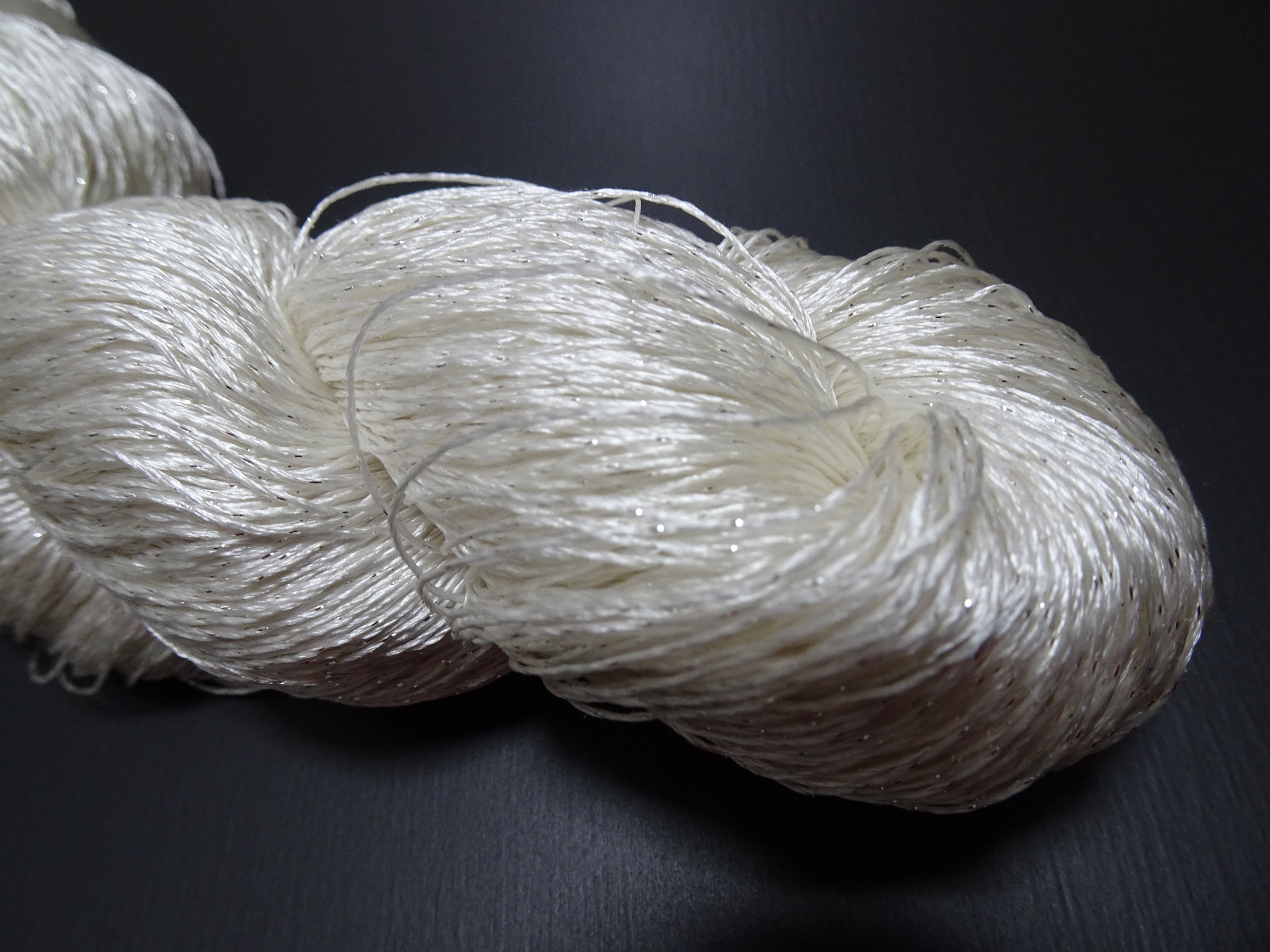 Japanese Vintage High Class Rare Silk Thread Mixture of Silver embroidery 17682
