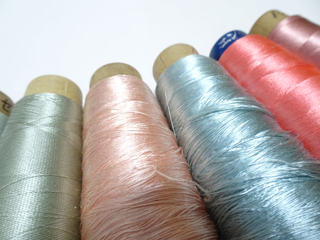 Special Price!! Japanese vintage silk thread 10sets embroidery Over 6,000 meters  16352