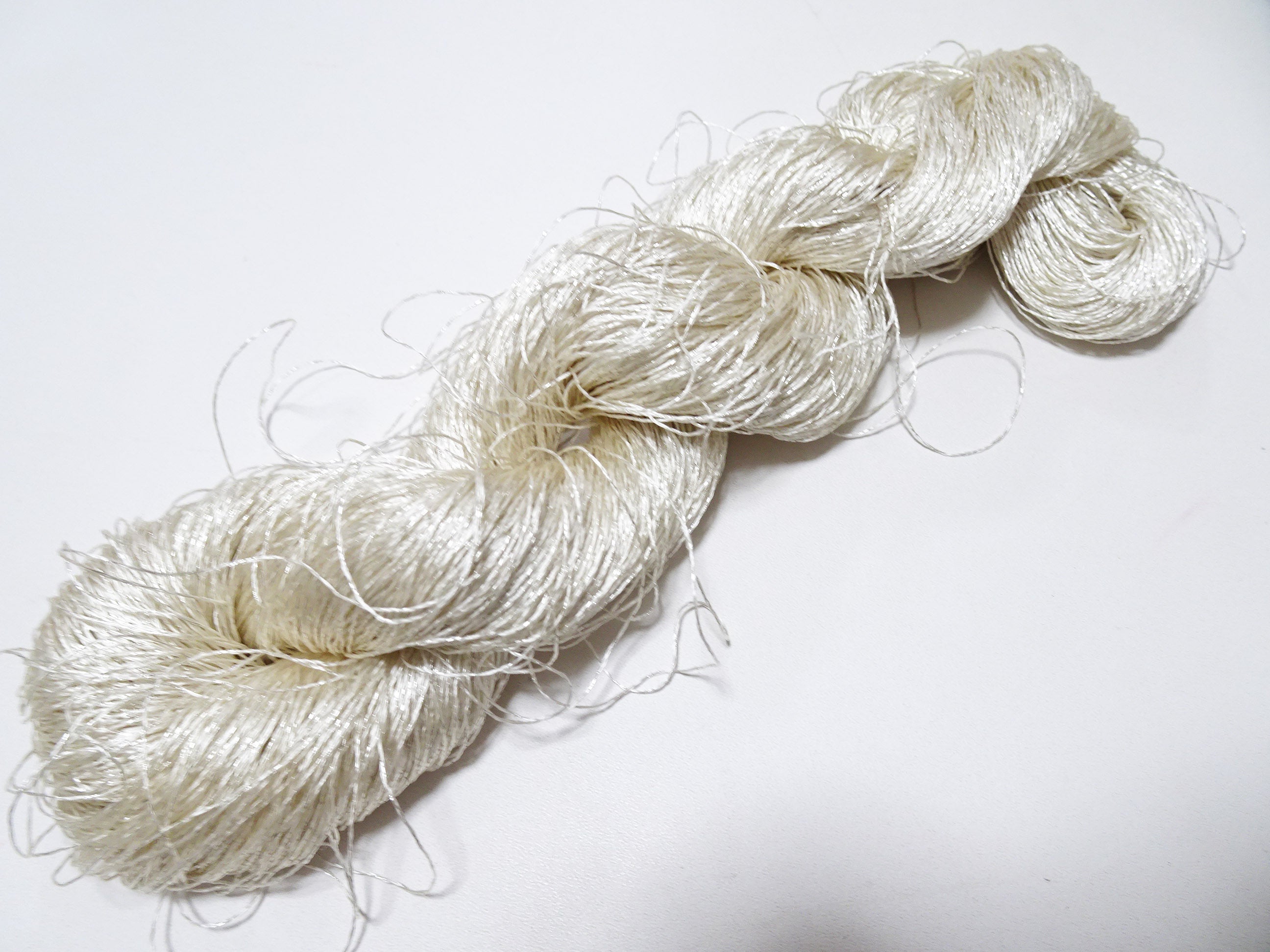 Japanese vintage high class rare silk thread Mixture of Silver embroidery 9503