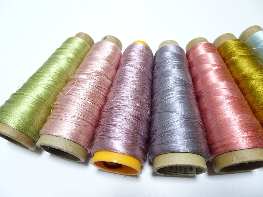 Special Price!! Japanese vintage silk thread 10sets embroidery Over 6,000 meters  16353