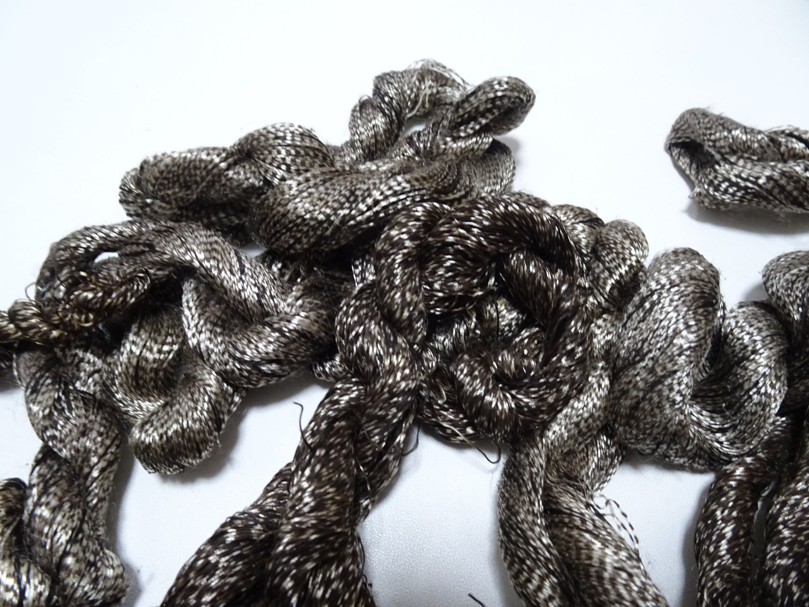 Japanese Vintage Super Rare Mud Dyeing kasuri loose Twisted Silk Thread Sets Embroidery & weave 13402