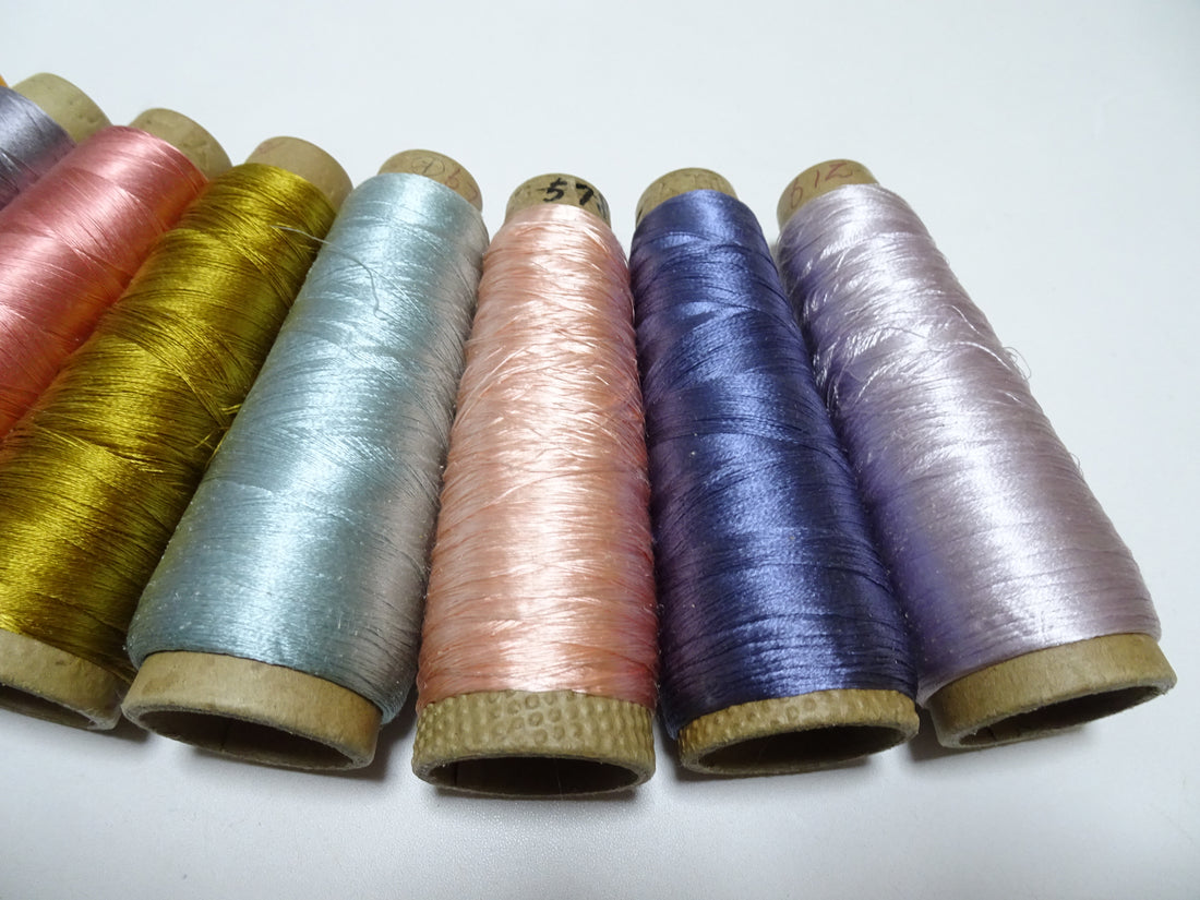 Special Price!! Japanese vintage silk thread 10sets embroidery Over 6,000 meters  16353