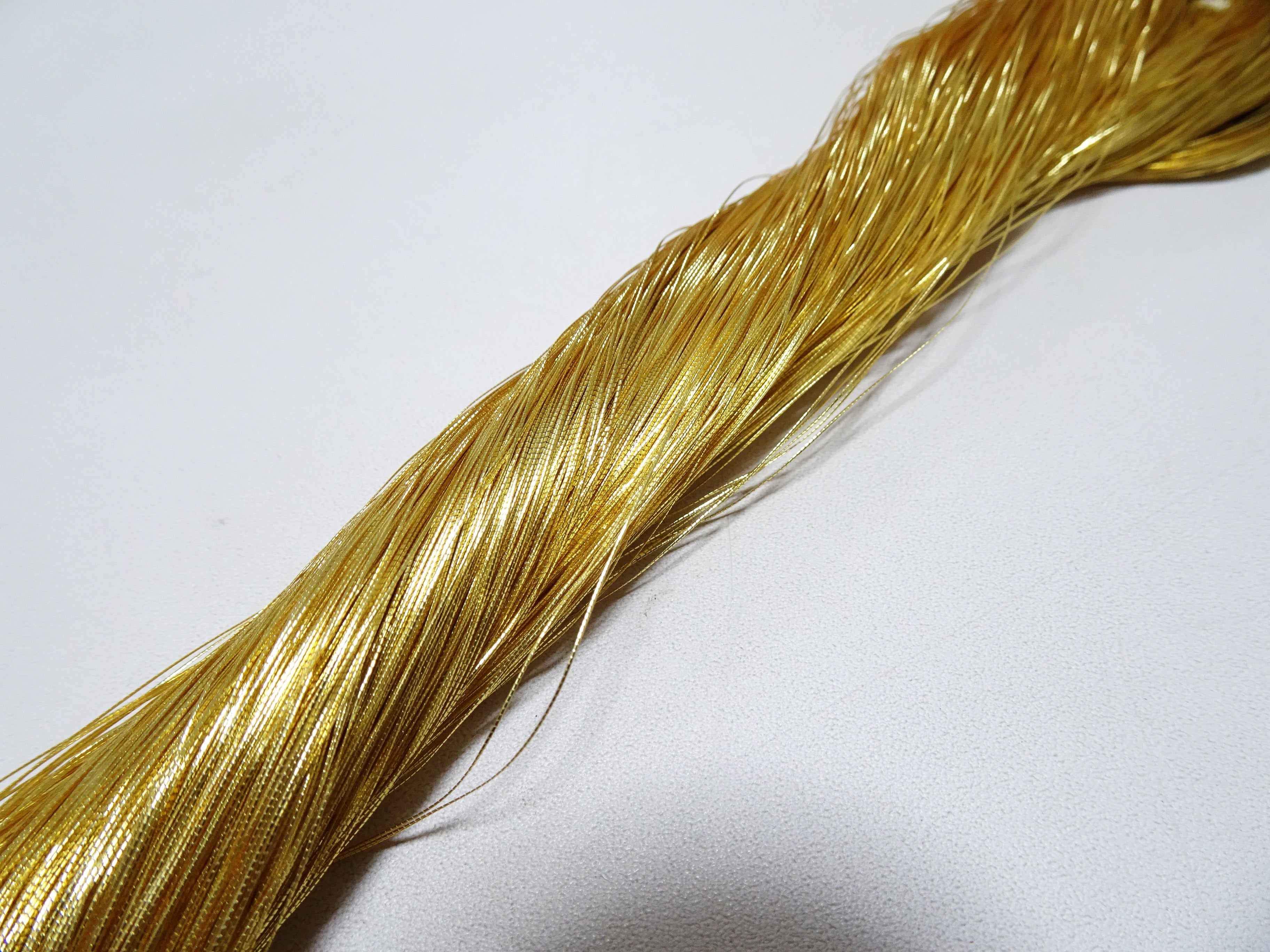 Special Price!! Japanese Rare Vintage High Class Gold Leaf Thread "Gokukou" Embroidery  500M  0.16mm  17703