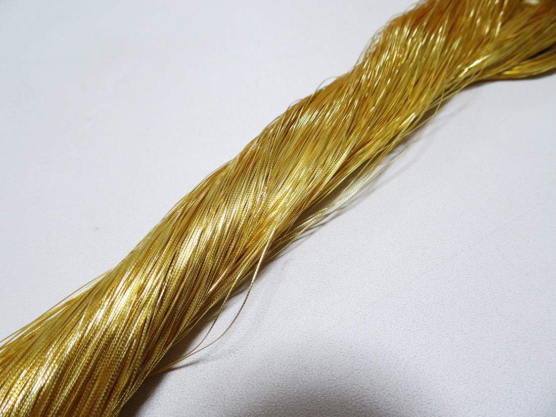 Special Price!! Japanese Rare Vintage High Class Gold Leaf Thread "Gokukou" Embroidery  500M  0.16mm  17703