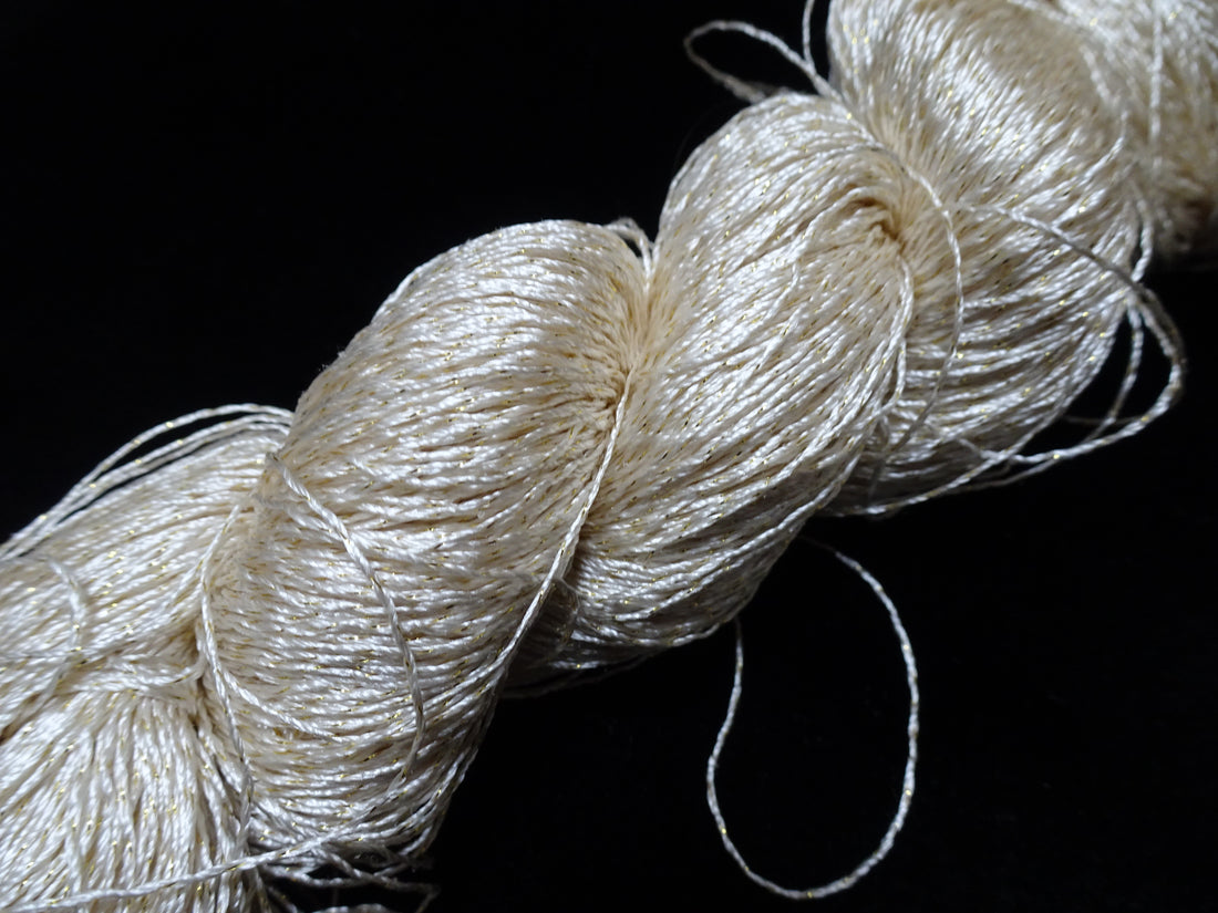 Japanese Vintage High Class Rare Silk Thread Mixture of Gold embroidery 17885