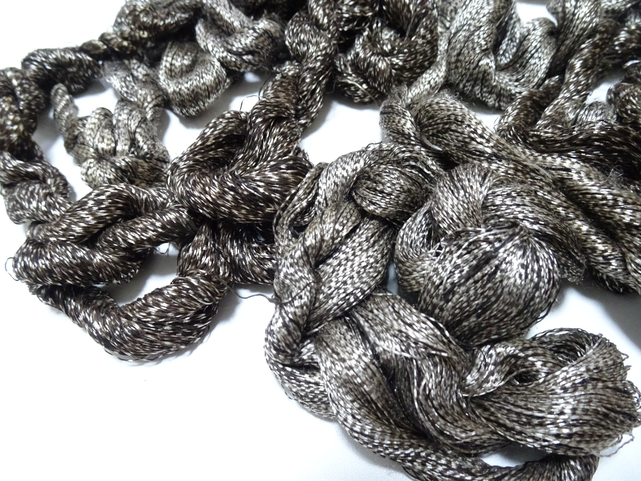 Japanese Vintage Super Rare Mud Dyeing kasuri loose Twisted Silk Thread Sets Embroidery & weave 13402