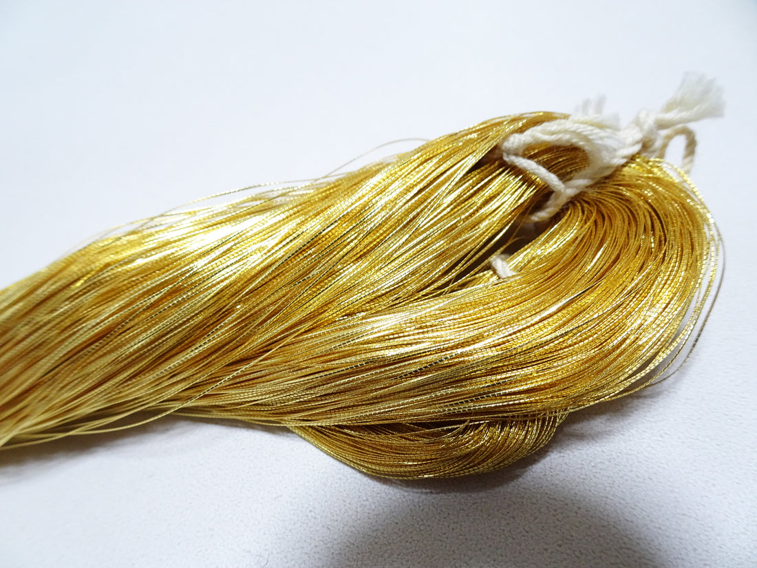 Special Price!! Japanese Rare Vintage High Class Gold Leaf Thread "Gokukou" Embroidery  500M  0.16mm  17703
